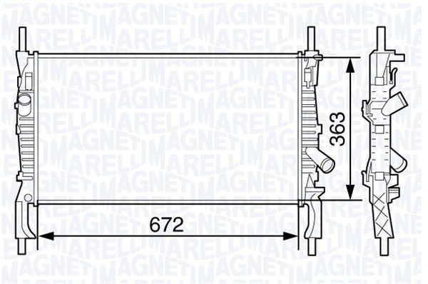 MAGNETI MARELLI Радиатор, охлаждение двигателя 350213131800